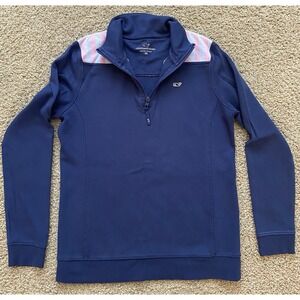 Vineyard Vines Women's Shep‎ Shirt Pullover Size Extra Small Navy Pink